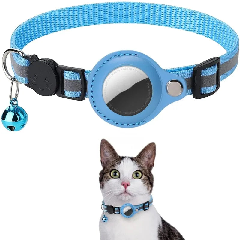 Reflektierendes Haustierhalsband mit AirTag-Halter