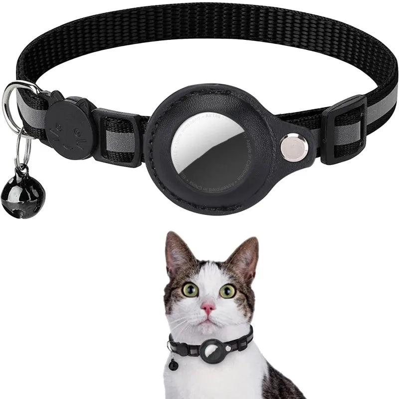 Reflektierendes Haustierhalsband mit AirTag-Halter