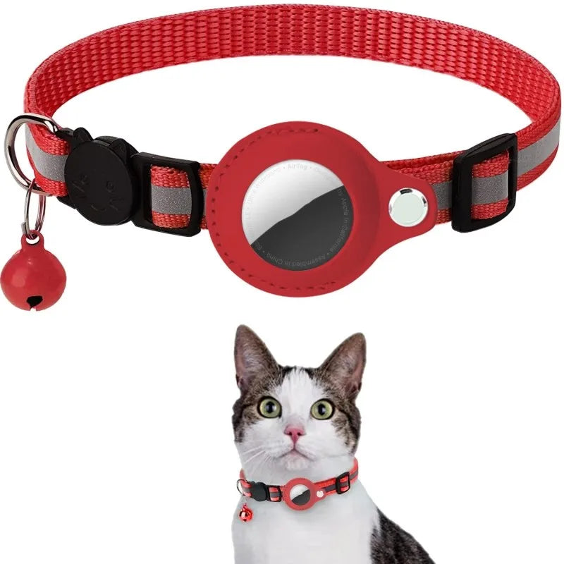 Reflektierendes Haustierhalsband mit AirTag-Halter