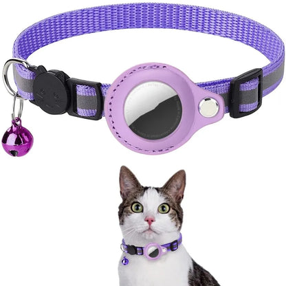 Reflektierendes Haustierhalsband mit AirTag-Halter