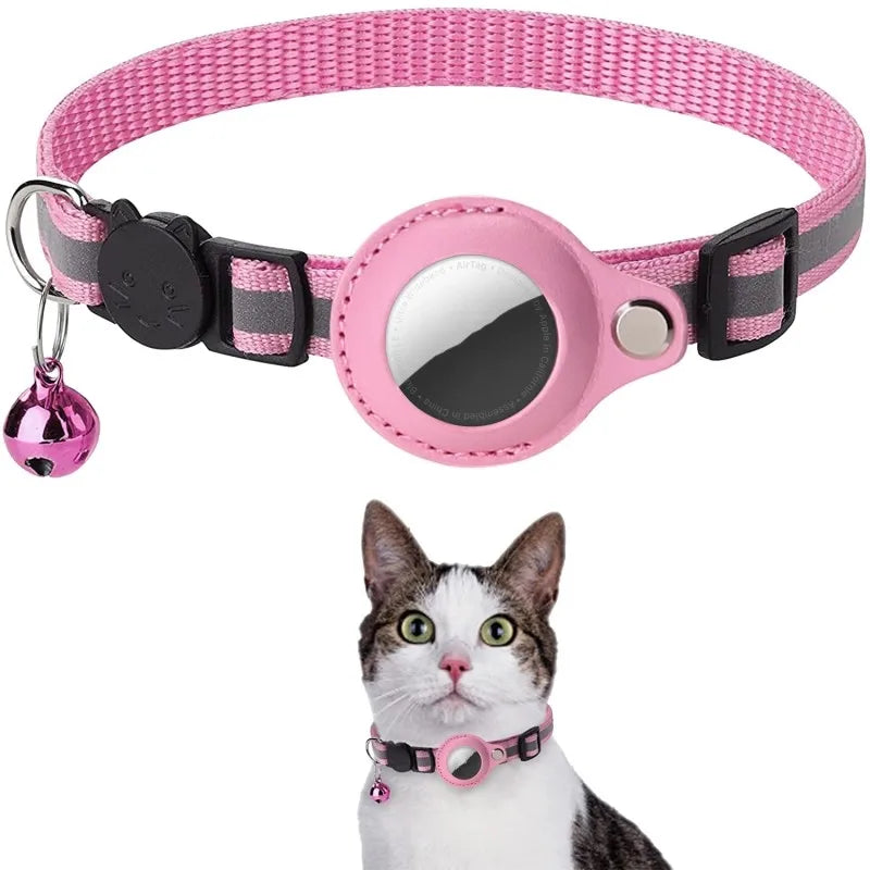 Reflektierendes Haustierhalsband mit AirTag-Halter