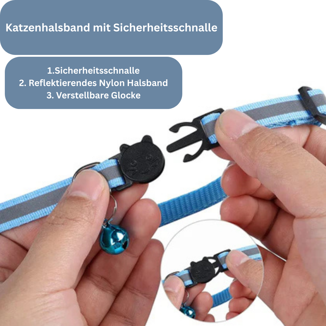 Reflektierendes Haustierhalsband mit AirTag-Halter