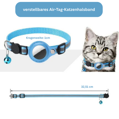 Reflektierendes Haustierhalsband mit AirTag-Halter